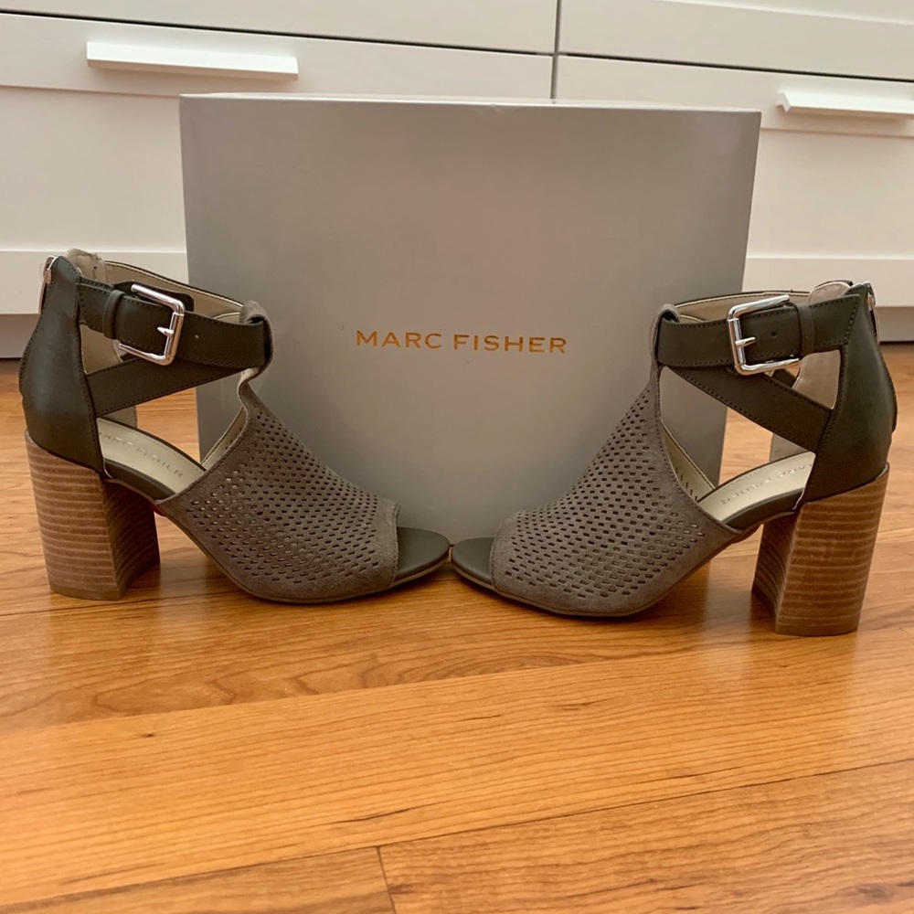 Brand New MARC FISHER Heel Bootie (Olive, 6M)
